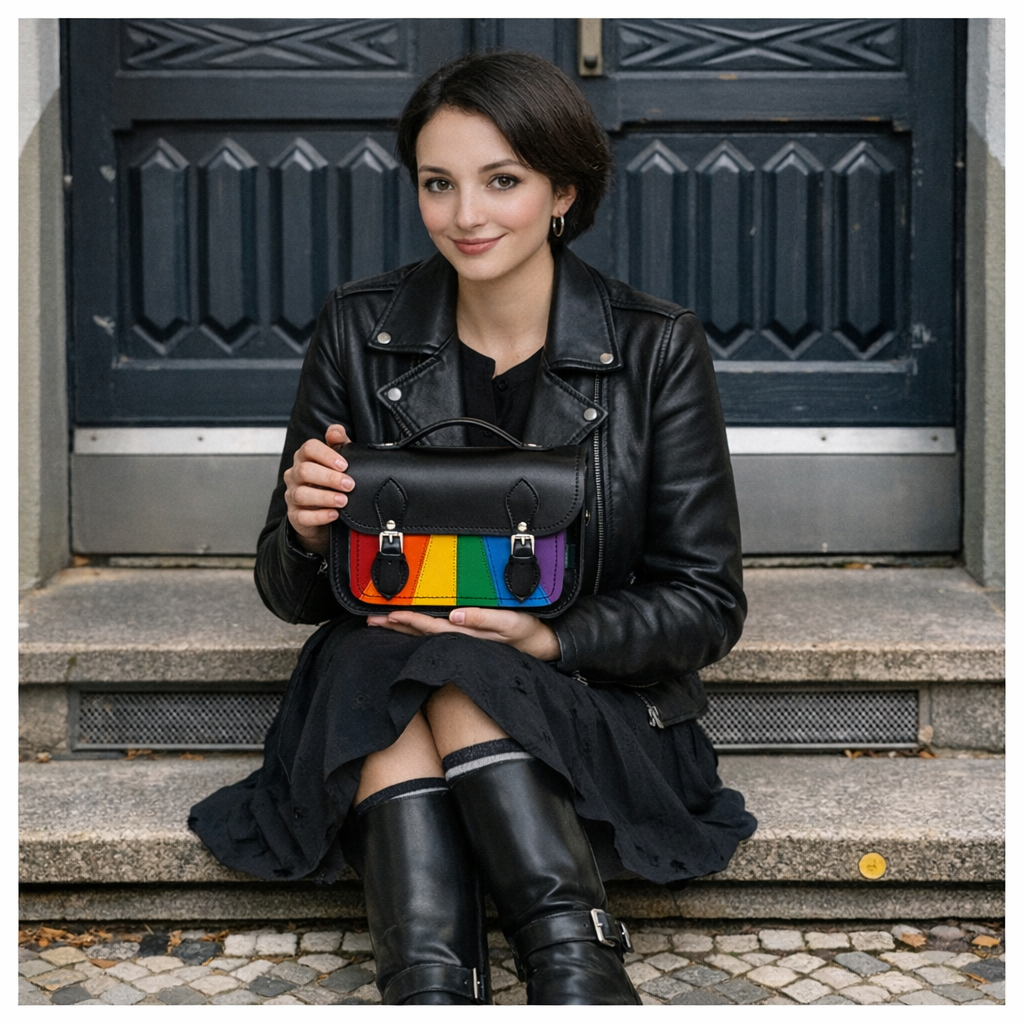 Leather Midi Satchel - Pride