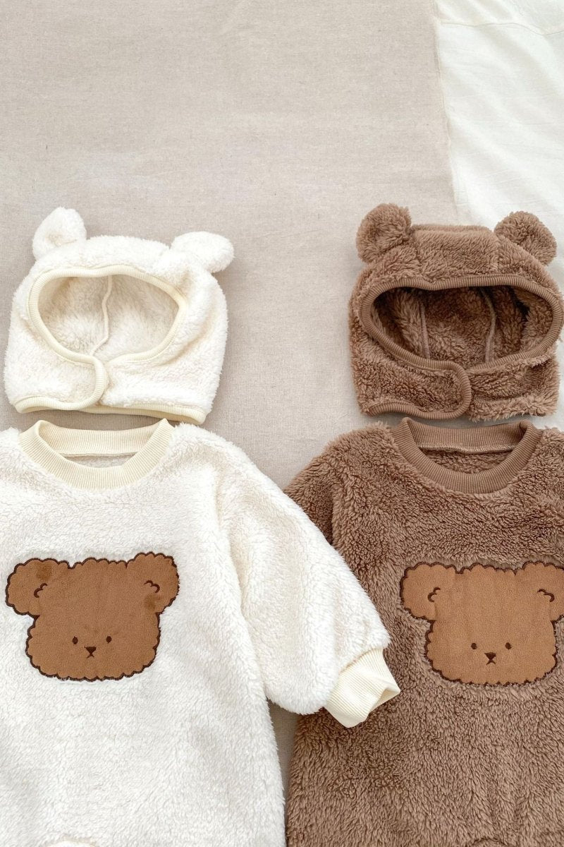 The Love Fur Bear Knitted Hooded Pramsuit