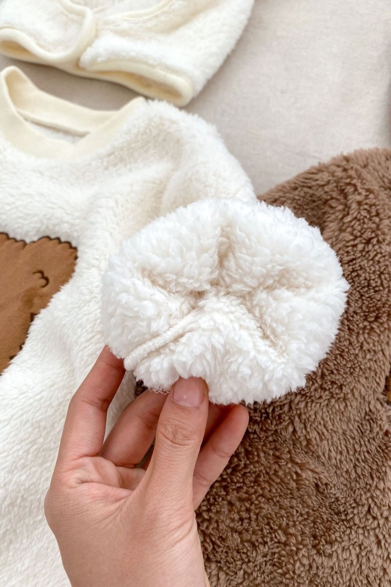 The Love Fur Bear Knitted Hooded Pramsuit