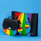 Oval Leather Bag Charm Pride
