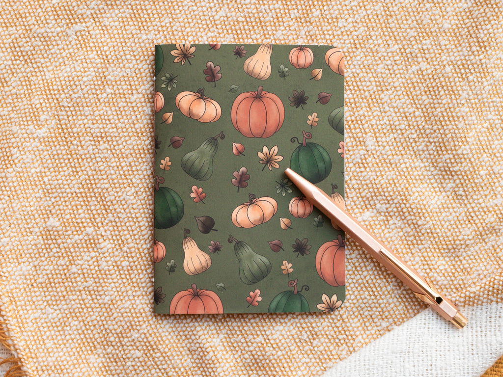 A6 Handmade Notebook with Pumpkin Design