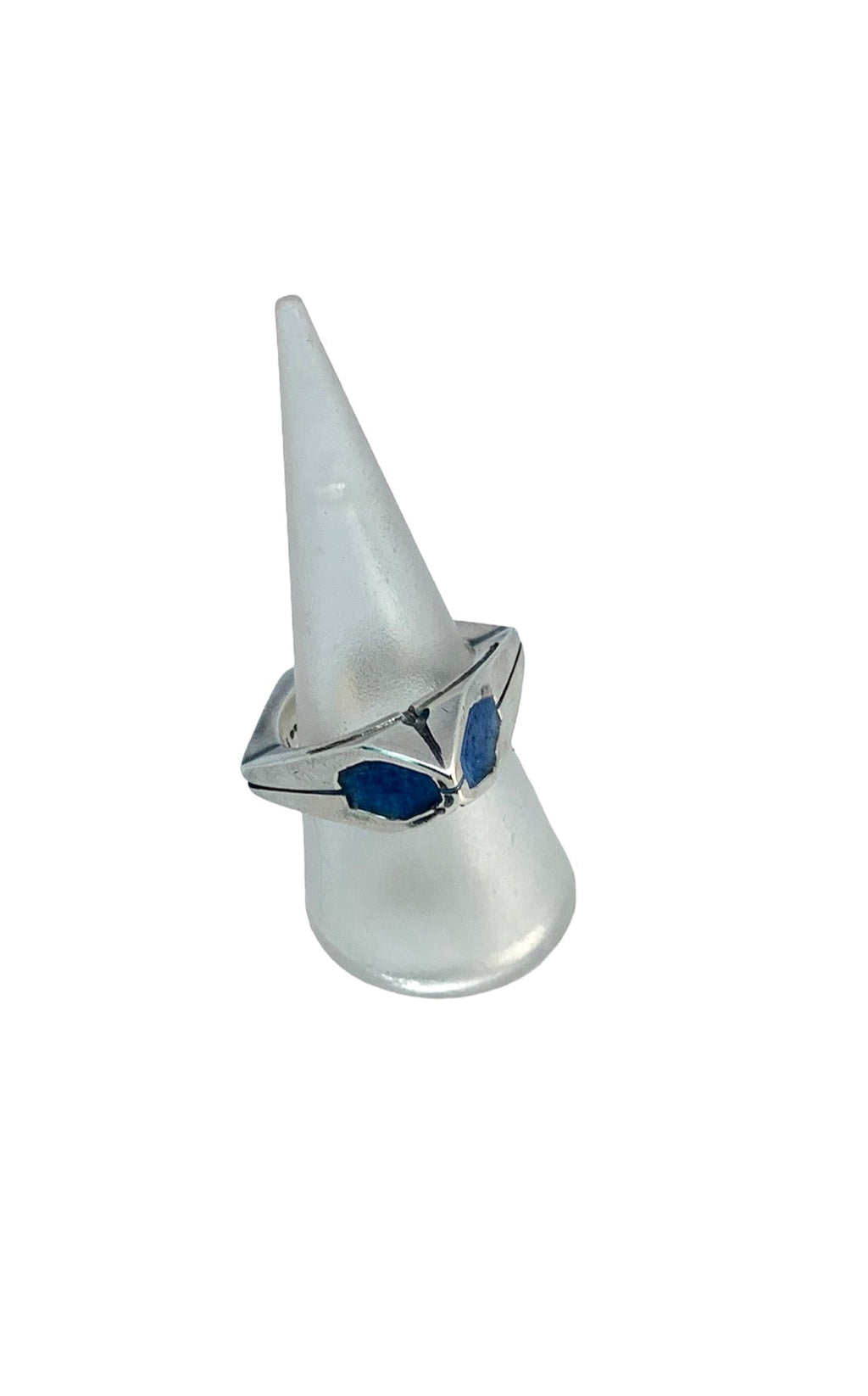 Punta Enamel Ring – Sterling Silver 925 with Blue Colorit Ceramic