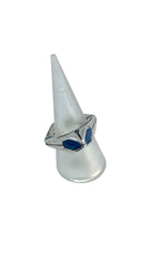 Punta Enamel Ring – Sterling Silver 925 with Blue Colorit Ceramic