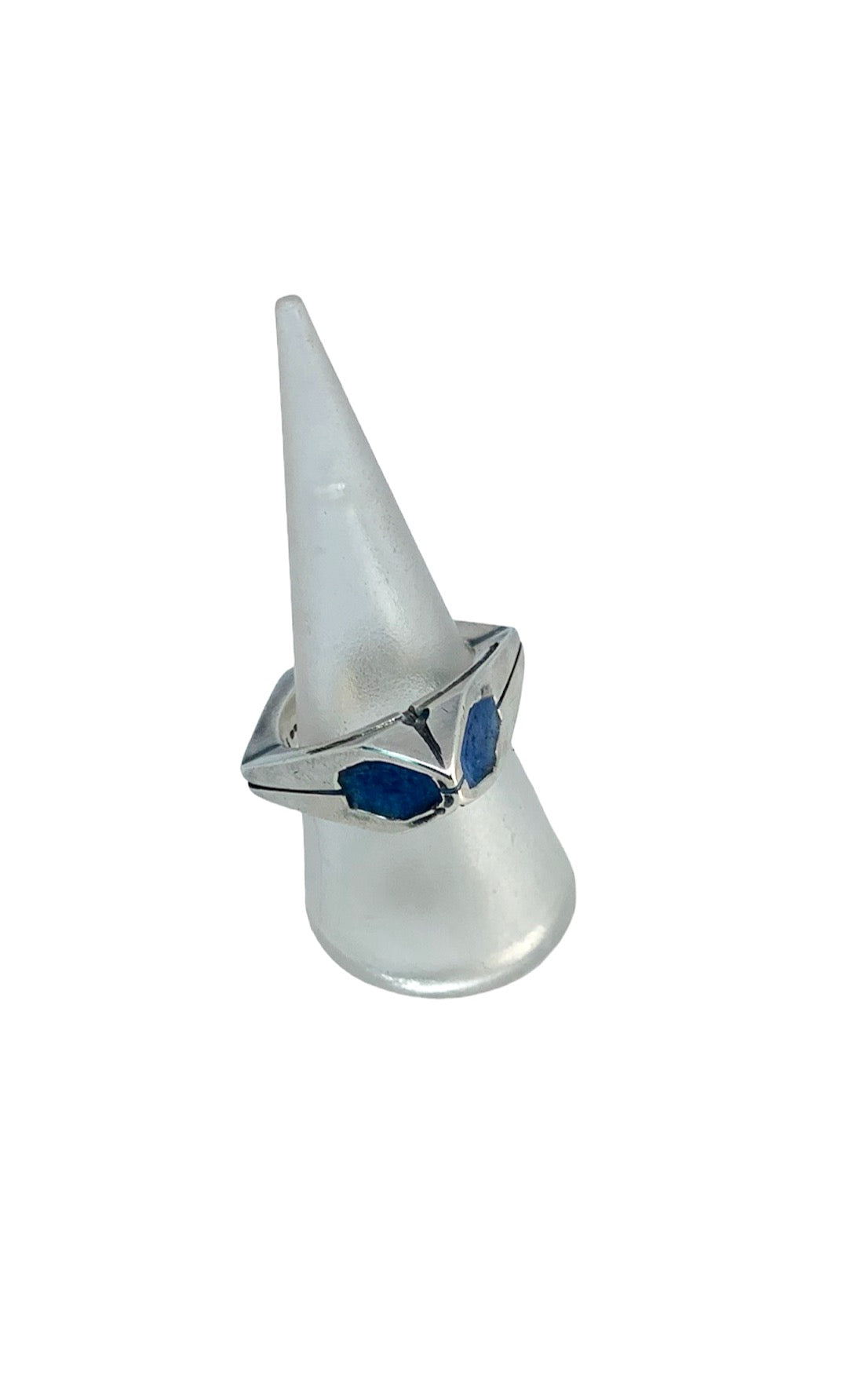 Punta Enamel Ring – Sterling Silver 925 with Blue Colorit Ceramic