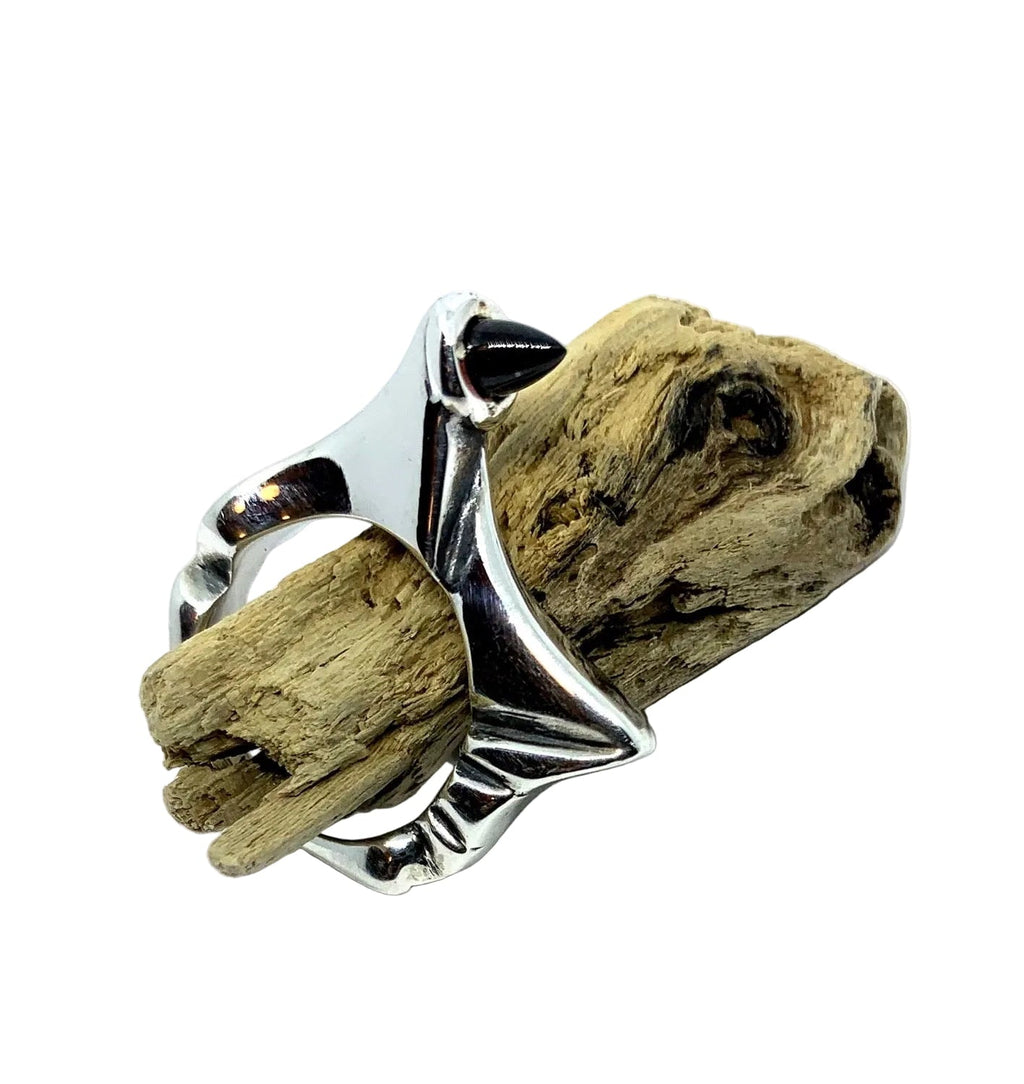 Pyramid Ring – Sterling Silver 925 with Garnet or Amethyst