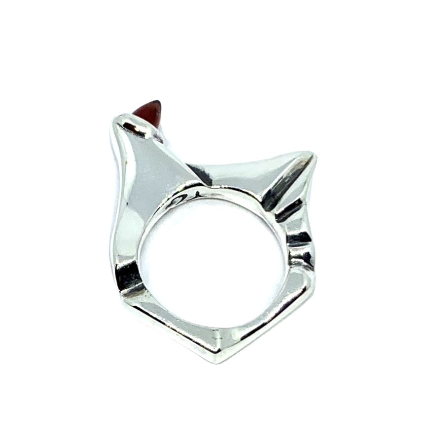 Pyramid Ring – Sterling Silver 925 with Garnet or Amethyst
