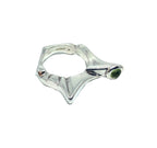 Pyramid Ring – Sterling Silver 925 with Cabochon Peridot, Amethyst, or Iolite