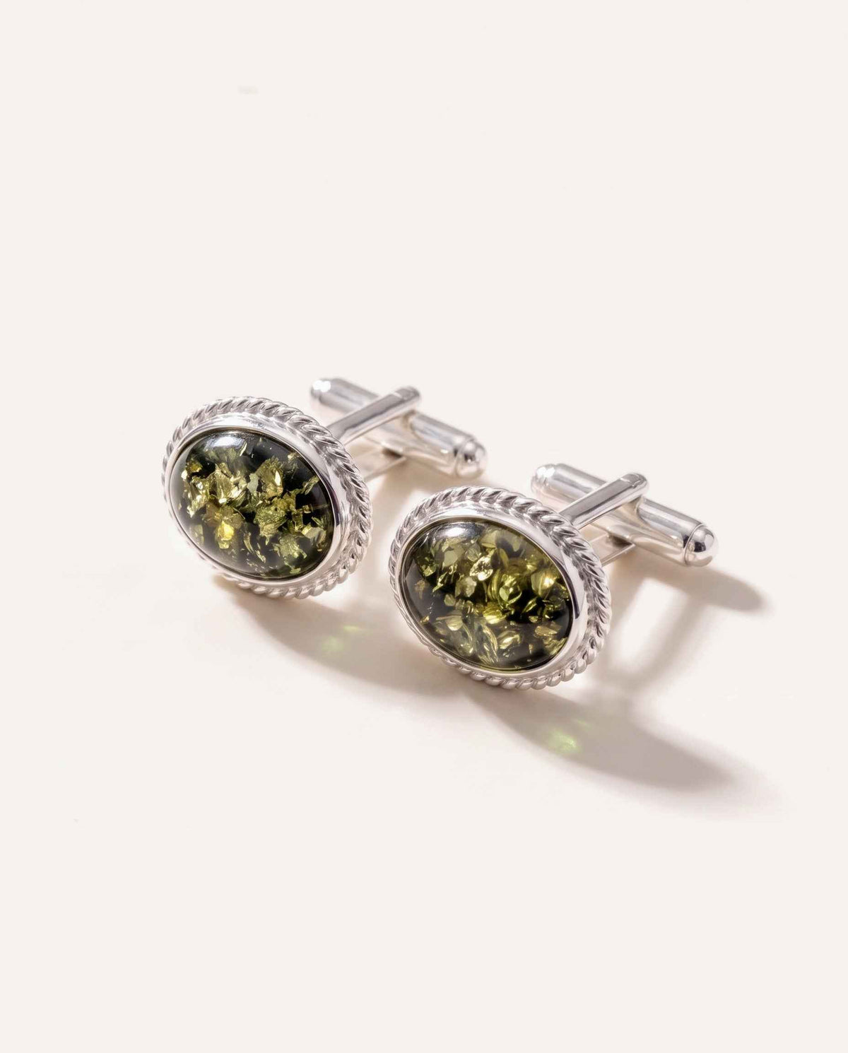 Quintessence Statement Green Amber Cufflinks