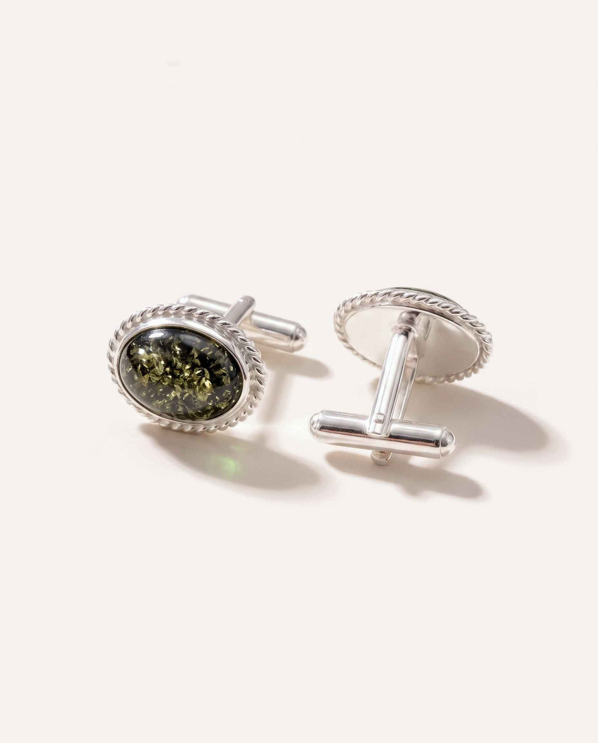 Quintessence Statement Green Amber Cufflinks