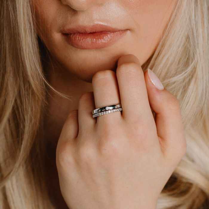 Diamonfire Station Set Band Ring