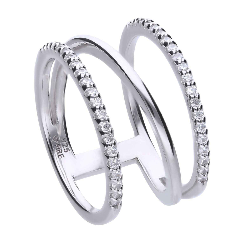Diamonfire Statement Triple Band Ring
