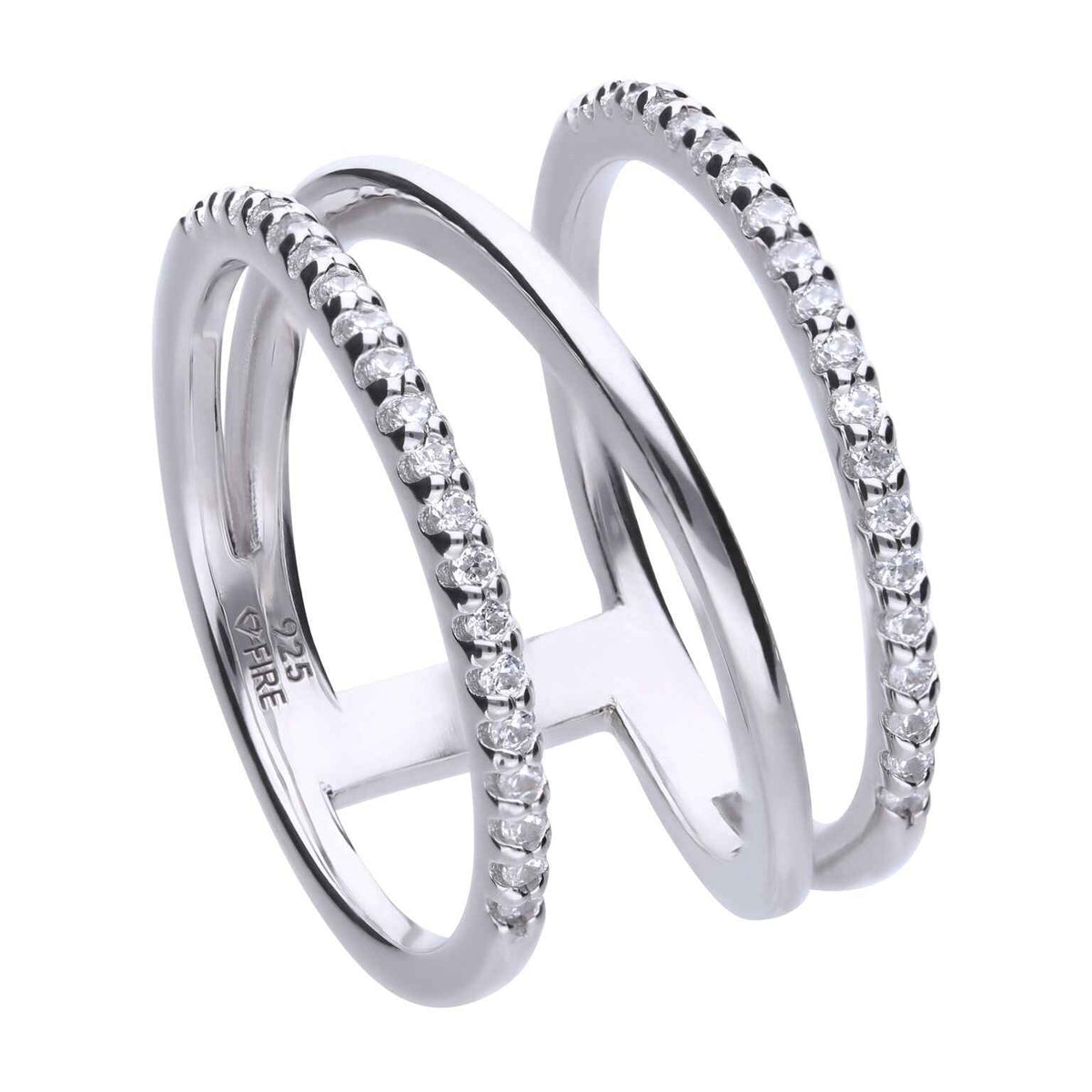 Diamonfire Statement Triple Band Ring