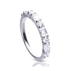 Diamonfire Baguette and Round Zirconia Ring