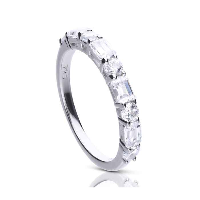 Diamonfire Baguette and Round Zirconia Ring