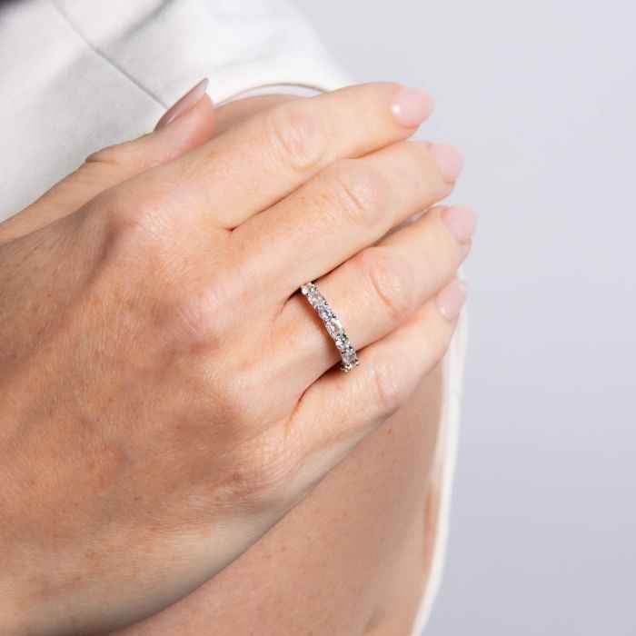 Diamonfire Baguette and Round Zirconia Ring