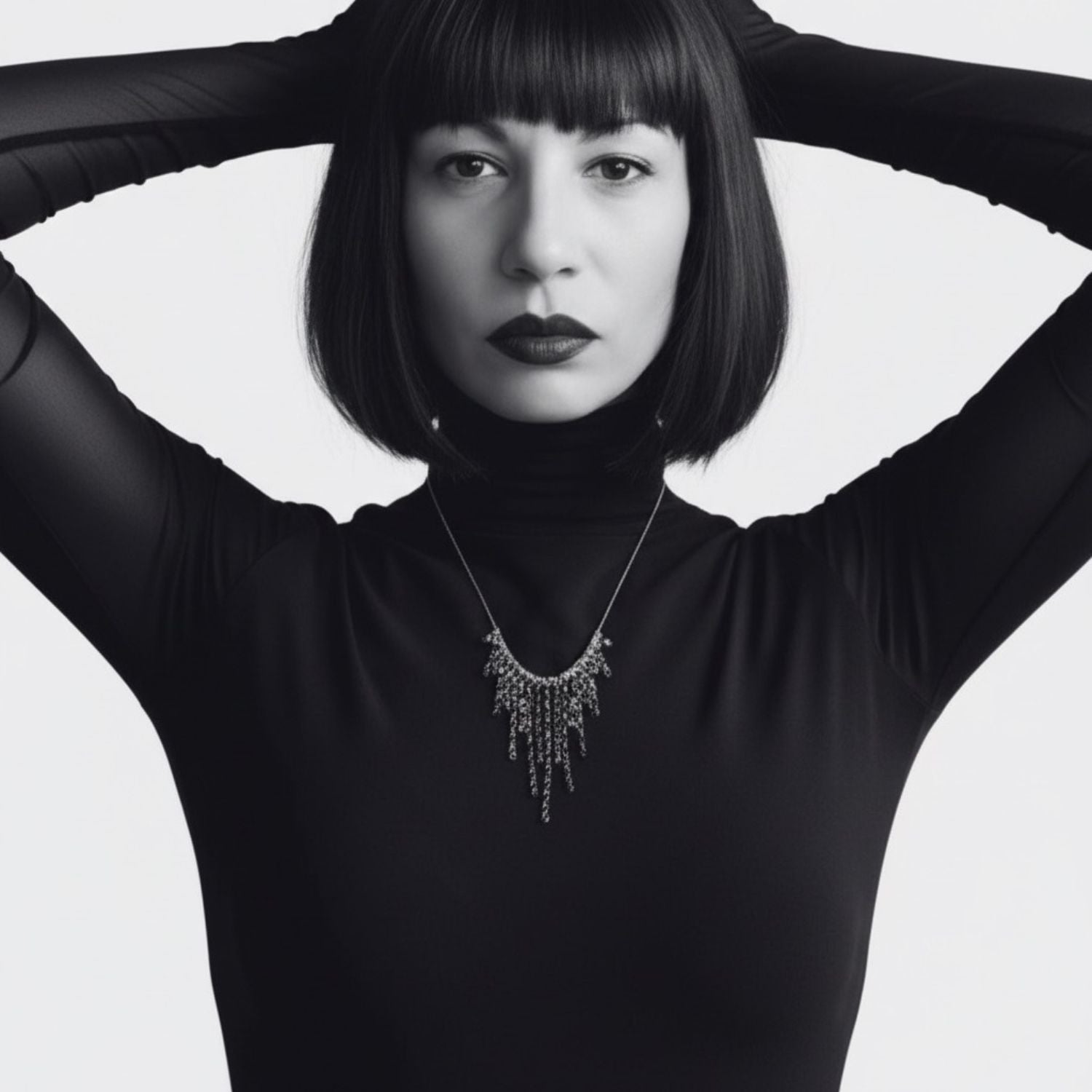 Rain Drop Chain Necklace – Handcrafted  Recycle Sterling Silver