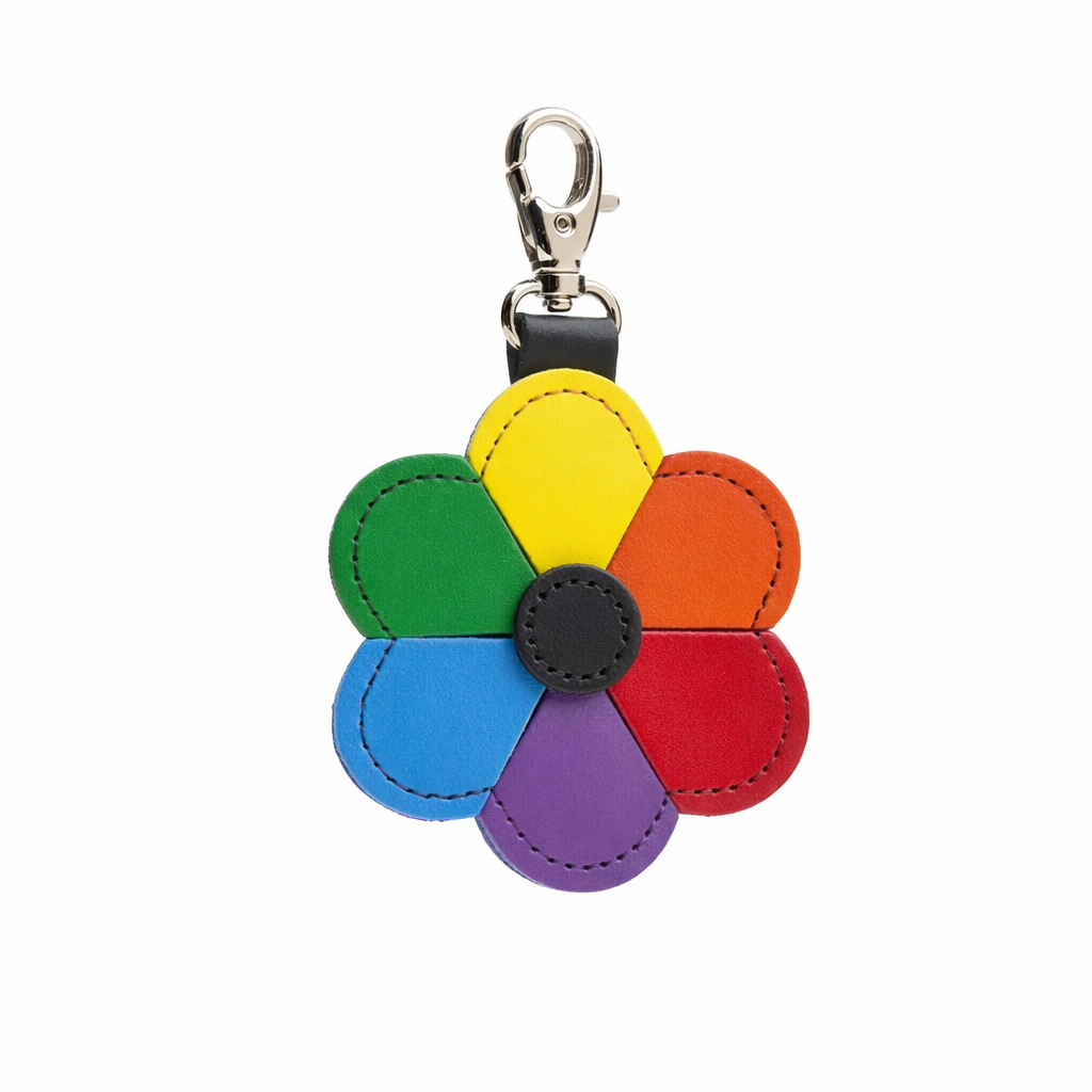 Flower bag charm - Pride Rainbow