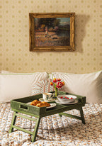 Rattan Breakfast Tray - Green