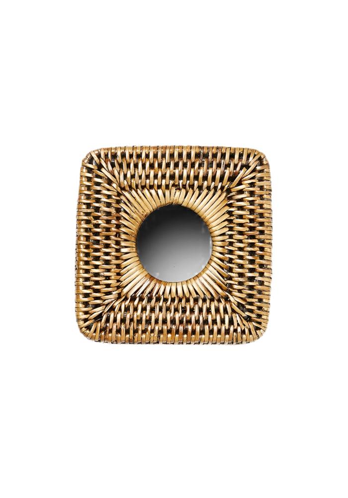 Rattan Tissue Box Cover - Brown