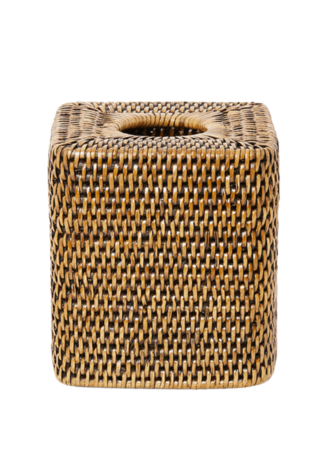 Rattan Tissue Box Cover - Brown