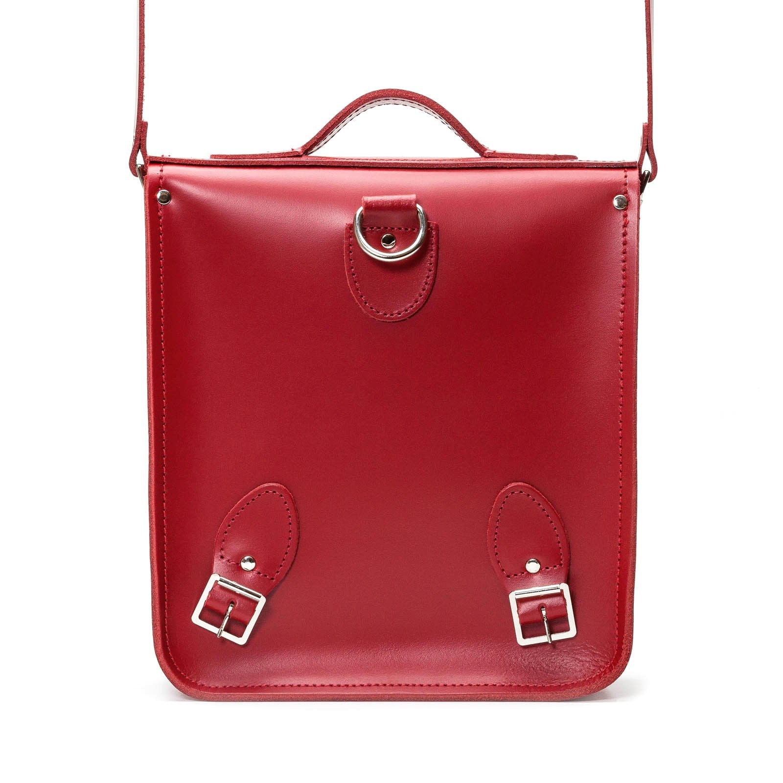 Handmade Leather City Backpack - Red