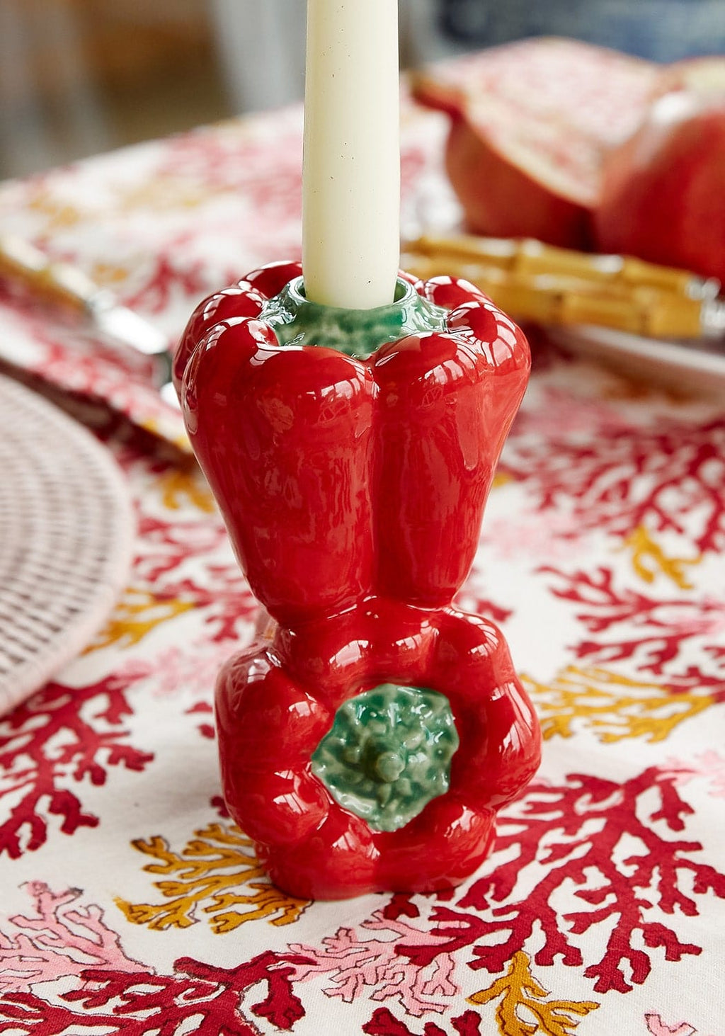 Red Bell Peppers Candle Holder