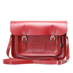 Handmade Leather Satchel - Red
