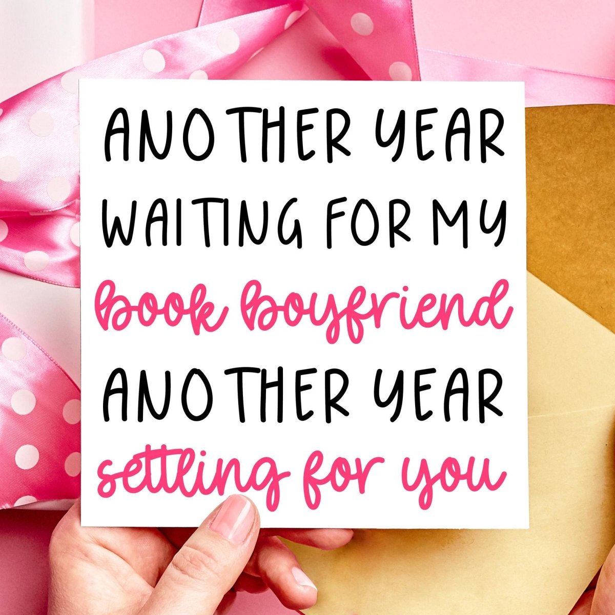 Book Boyfriend Valentines Day Card | Funny Anniversary Card