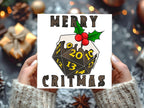 D20 Critical Hit Christmas Pudding Christmas Card