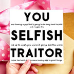 Funny Traitor Leaving Card | Work Colleague Goodbye
