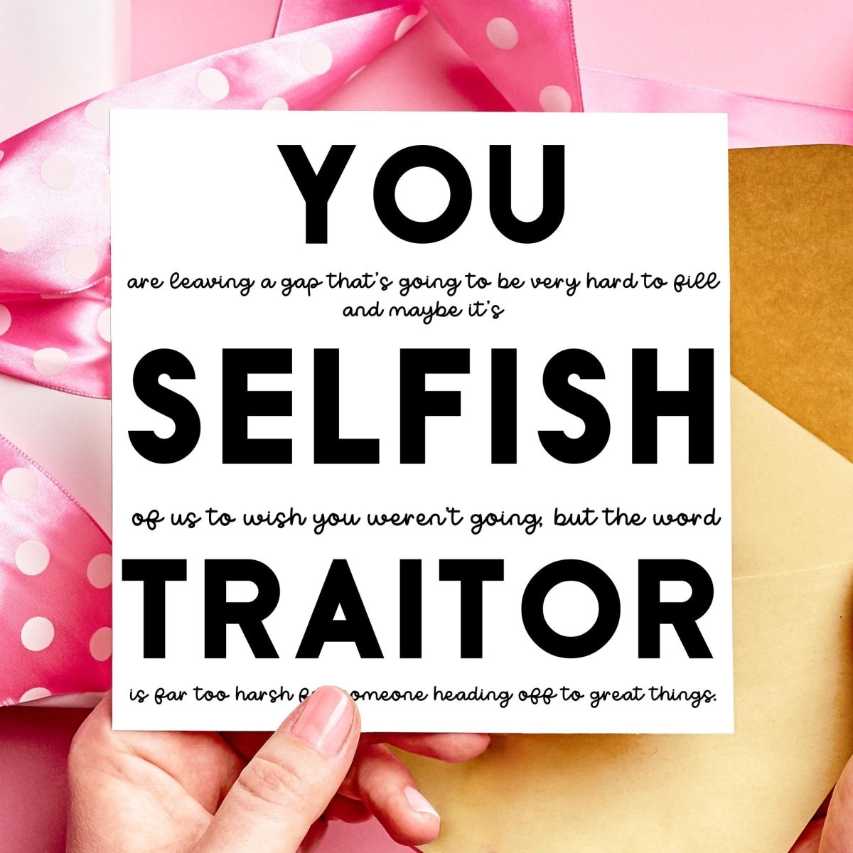 Funny Traitor Leaving Card | Work Colleague Goodbye