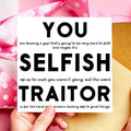Funny Traitor Leaving Card | Work Colleague Goodbye