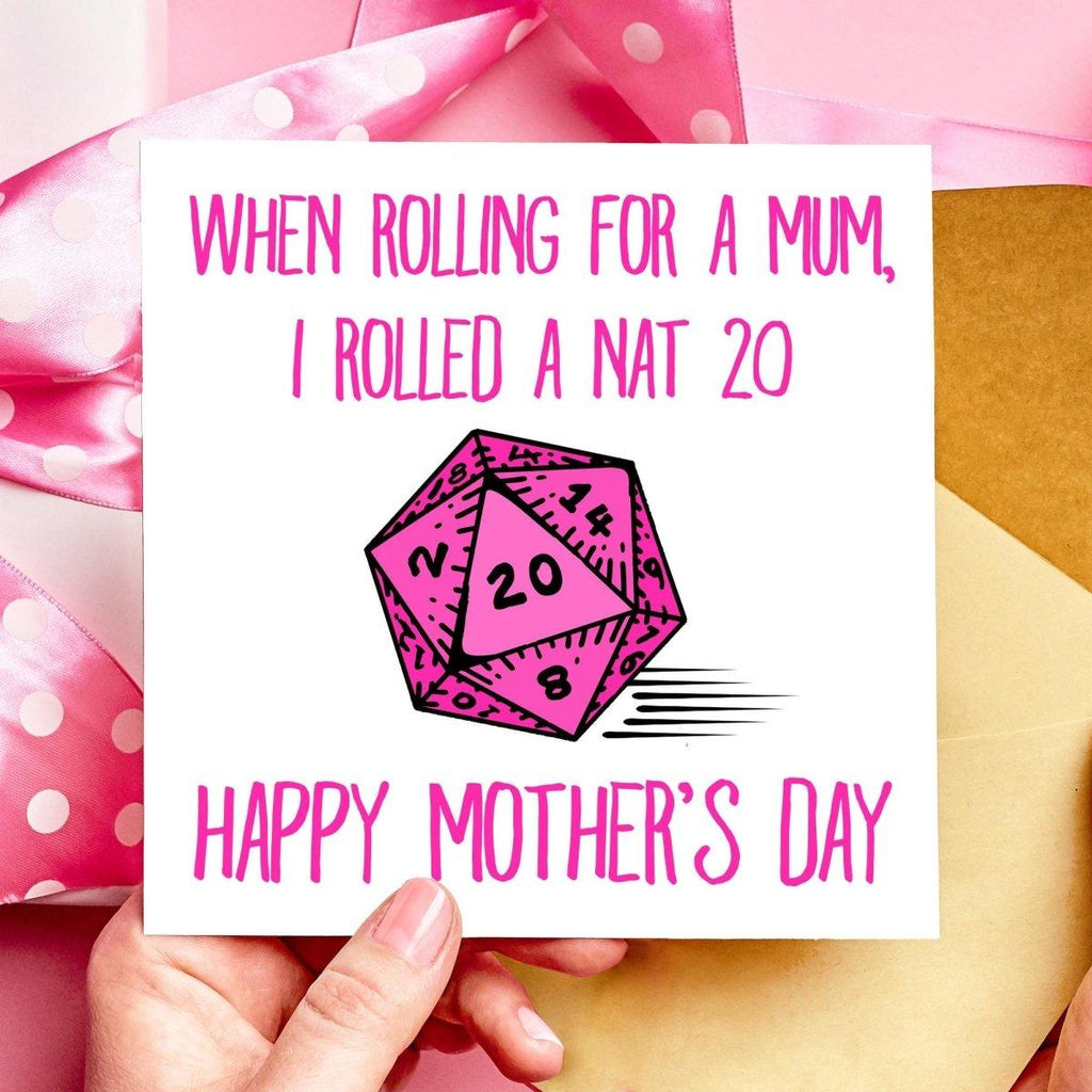 Nat 20 DnD Mothers Day Card