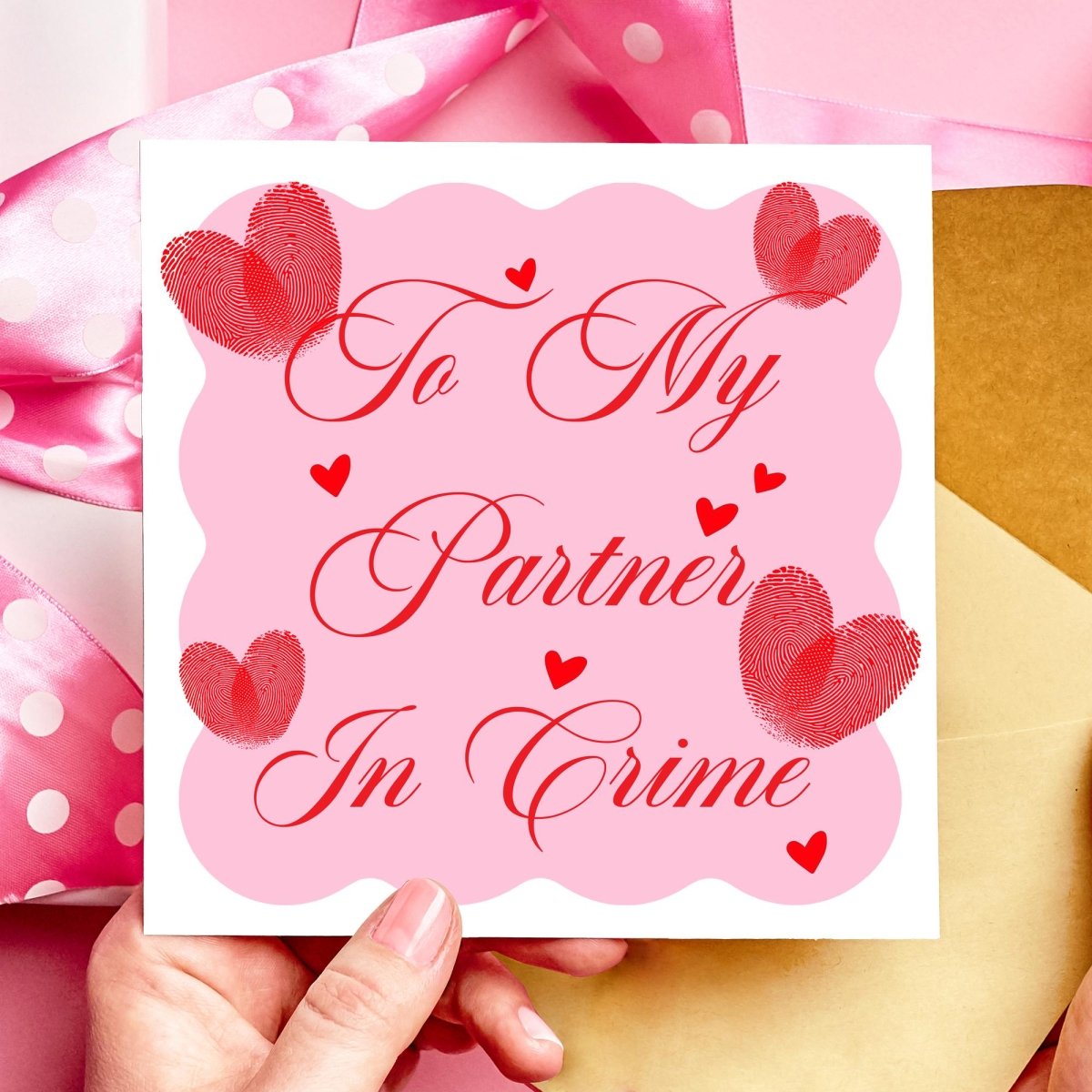 Partner in Crime Valentine's Day Card | Romantic Anniversary Card