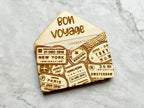 Personalised Bon Voyage Travel Envelope Gift Card Holder