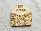 Personalised Bon Voyage Travel Envelope Gift Card Holder