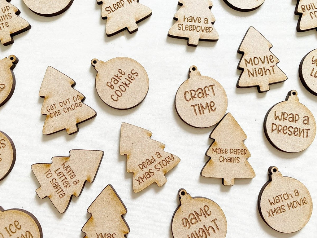 Personalised Christmas Advent Activity Tokens