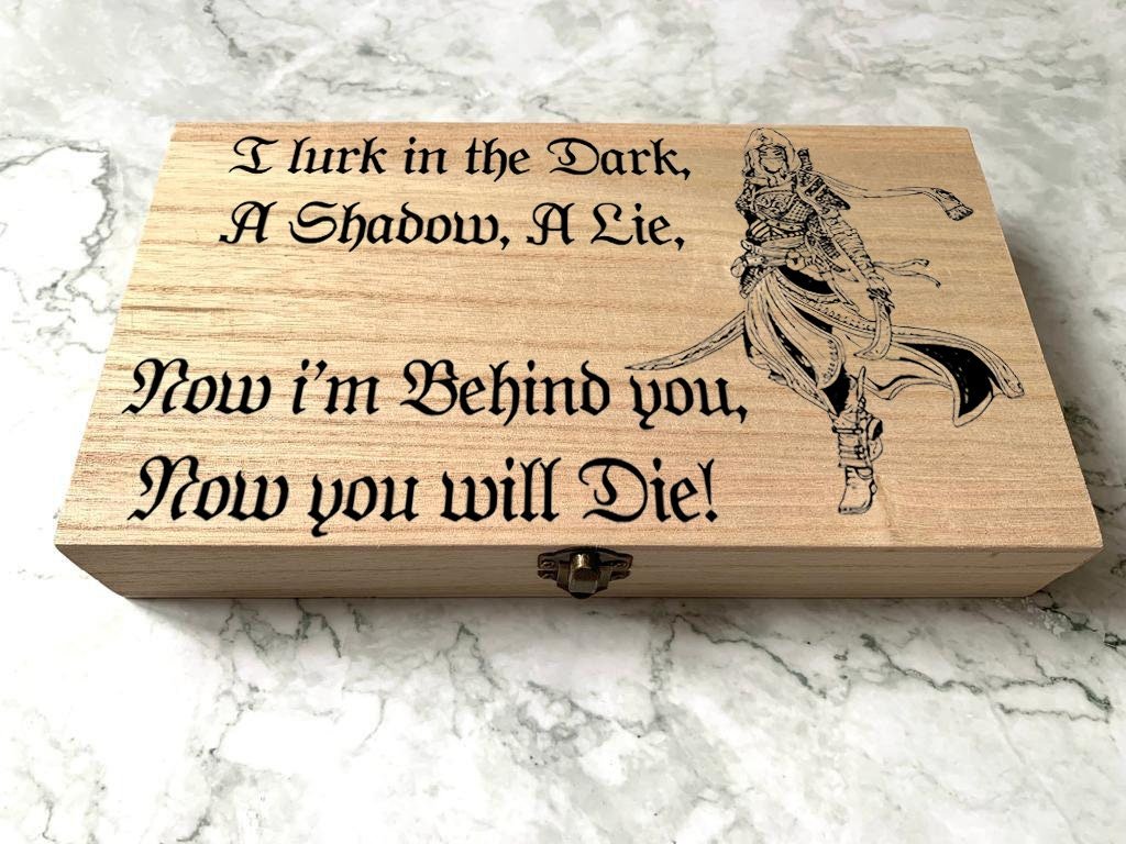Personalised DnD Dice Box - Assassin Stealth Attack