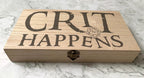 Personalised DnD Dice Box - Crit Happens Critical Fail