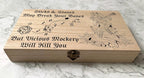 Personalised DnD Dice Box - Female Bard Sticks an Stones Insult Box