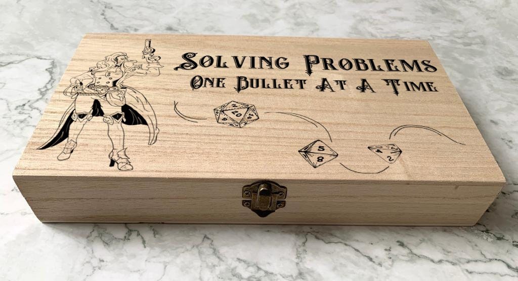 Personalised DnD Dice Box - Gunslinger | Solving Problems