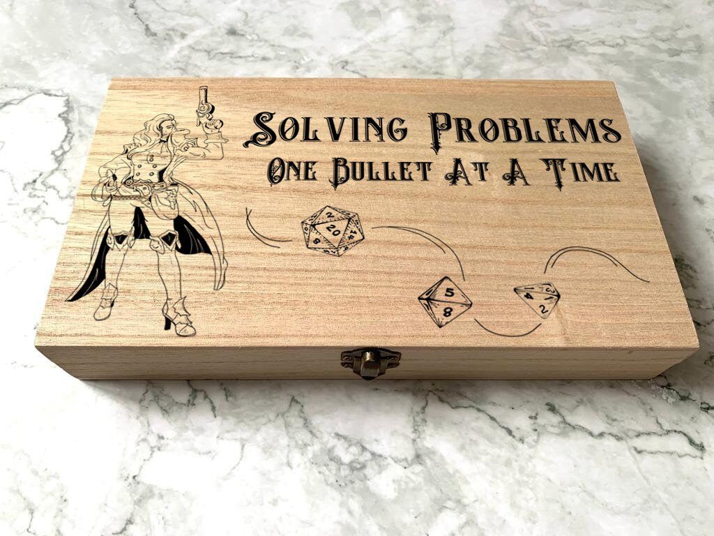Personalised DnD Dice Box - Gunslinger | Solving Problems