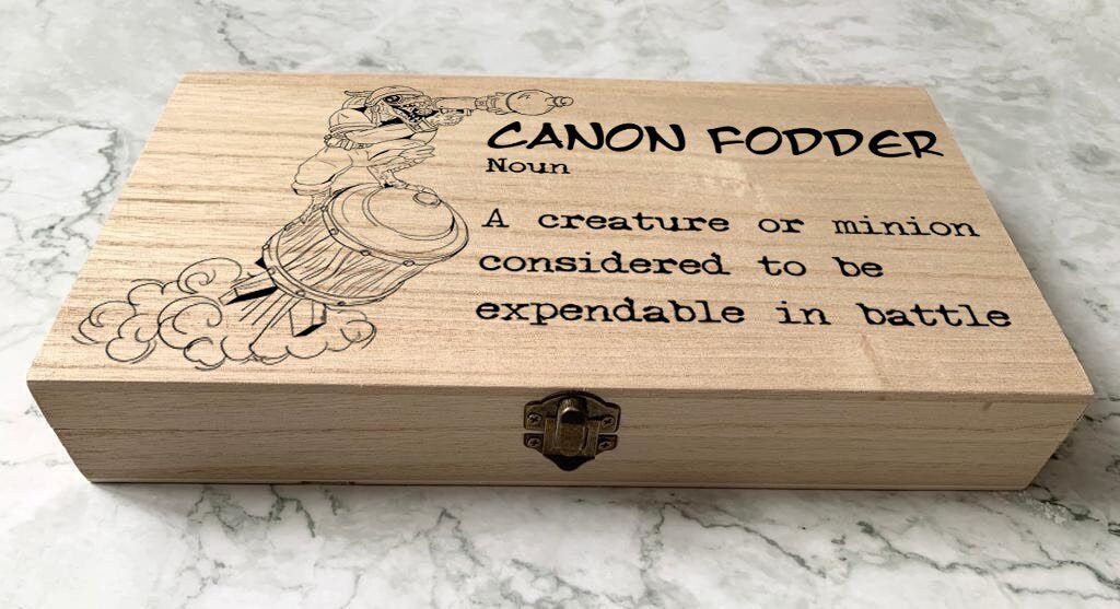 Personalised Dnd Dice Box - Kobold Canon Fodder definition
