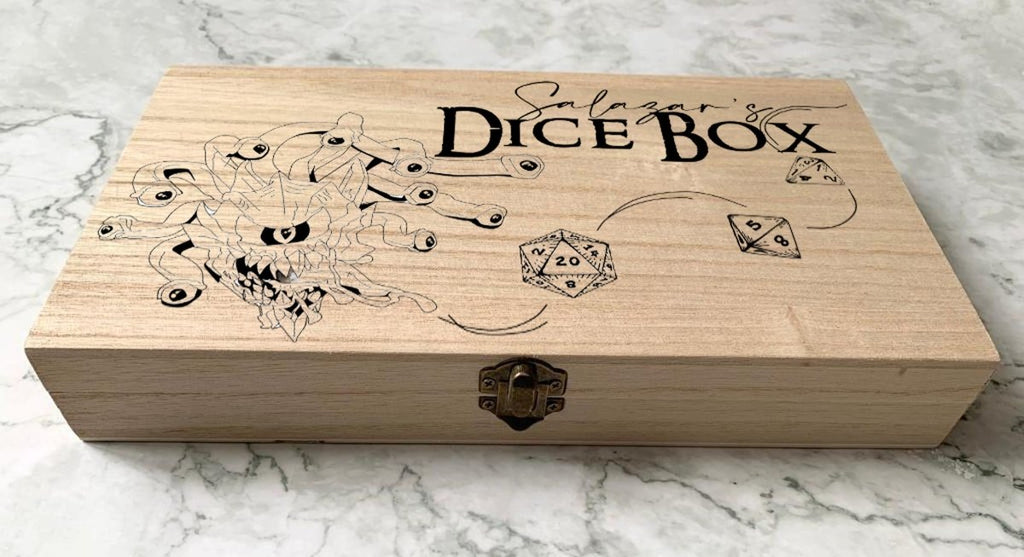 Personalised DnD Dice Box - Monster Dice Design