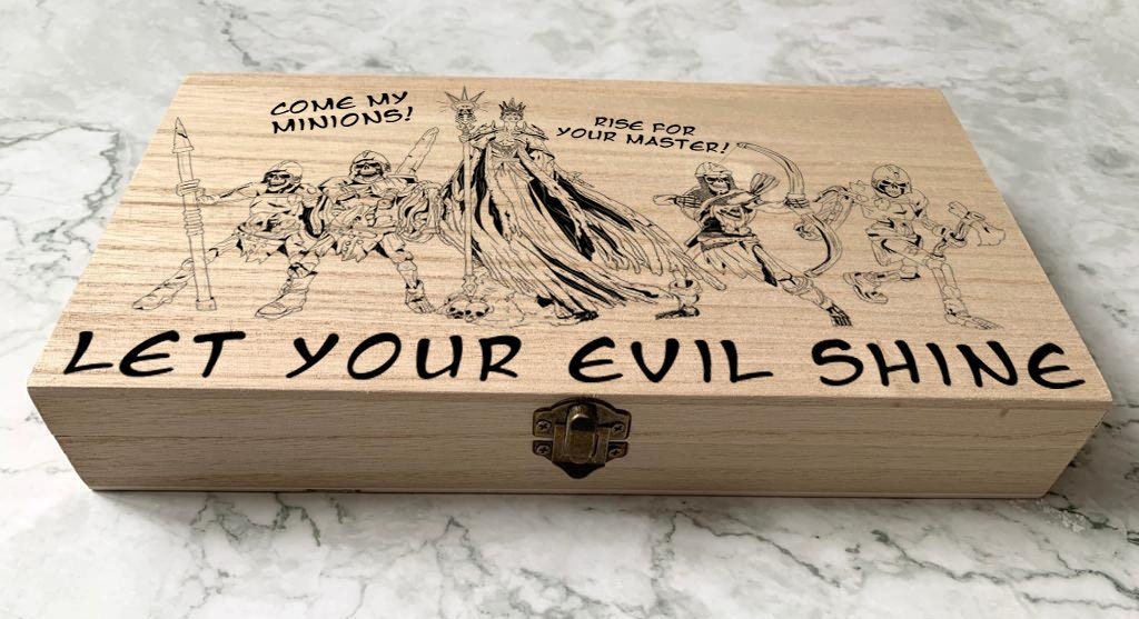 Personalised DnD Dice Box - Undead Necromancer, Let Your Evil Shine