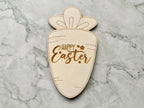Personalised Easter Gift Card Holder - Carrot or Egg Basket shaped