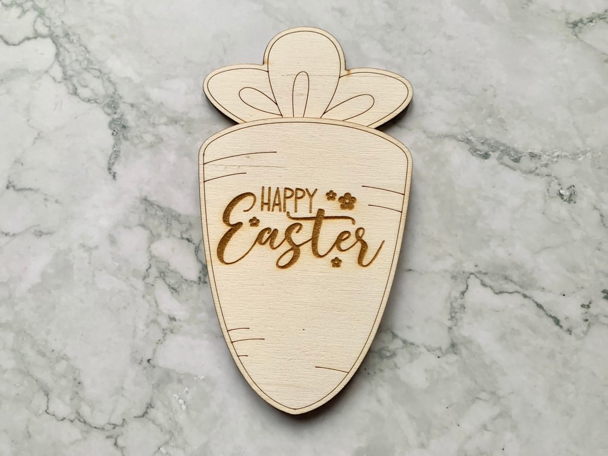 Personalised Easter Gift Card Holder - Carrot or Egg Basket shaped
