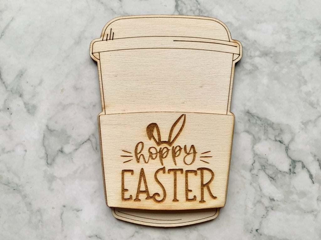 Personalised Easter Gift Card Holder - Coffee Shaped