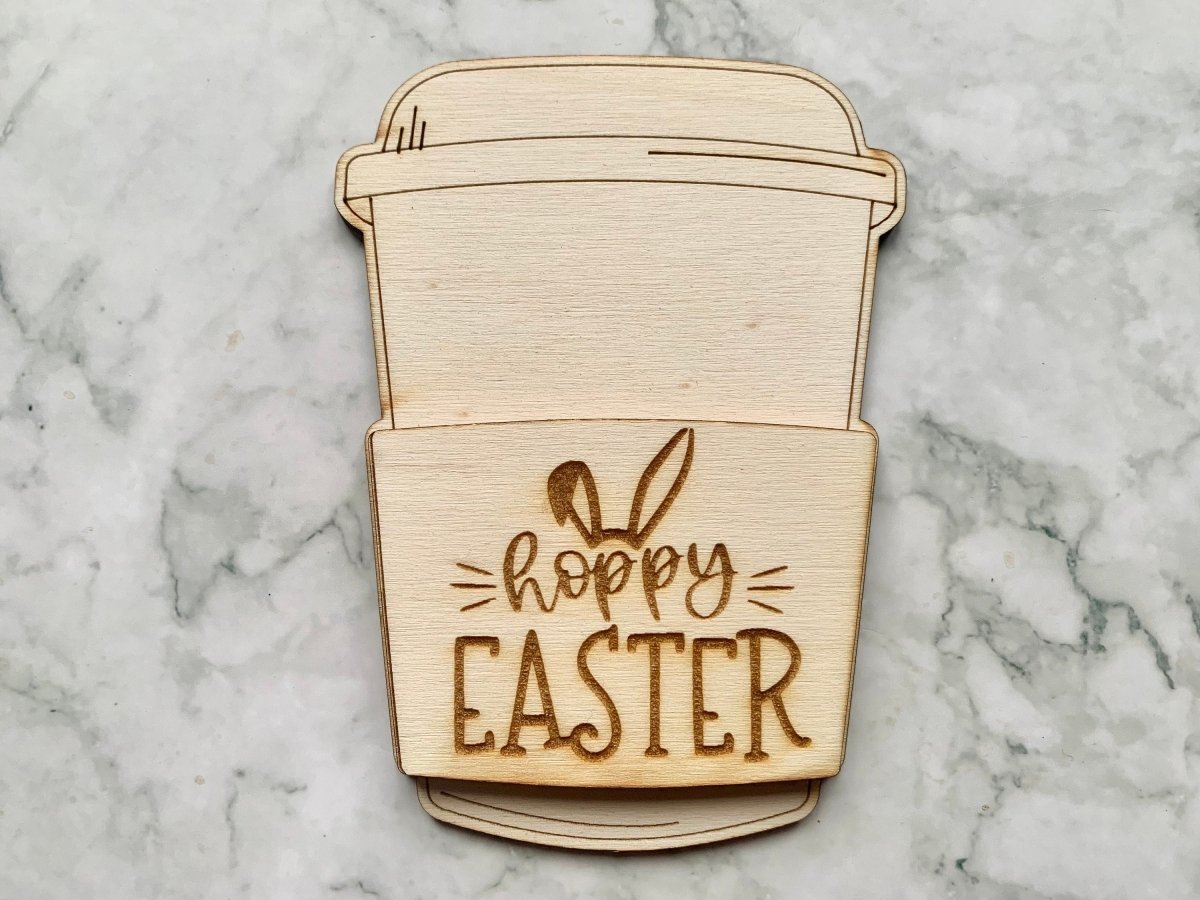 Personalised Easter Gift Card Holder - Coffee Shaped