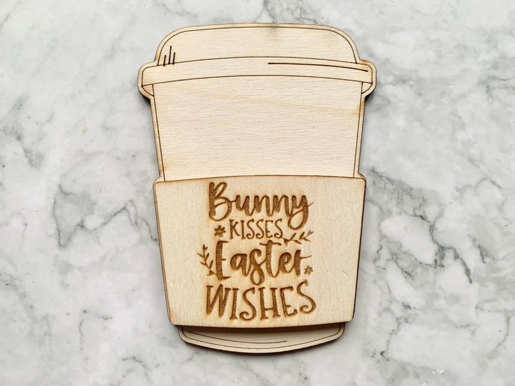 Personalised Easter Gift Card Holder - Coffee Shaped